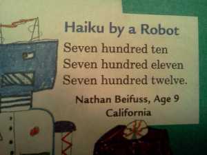 Haiku by a Robot. (source)