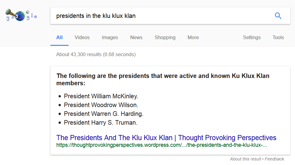 presidents-in-the-klu-klux-klan-search